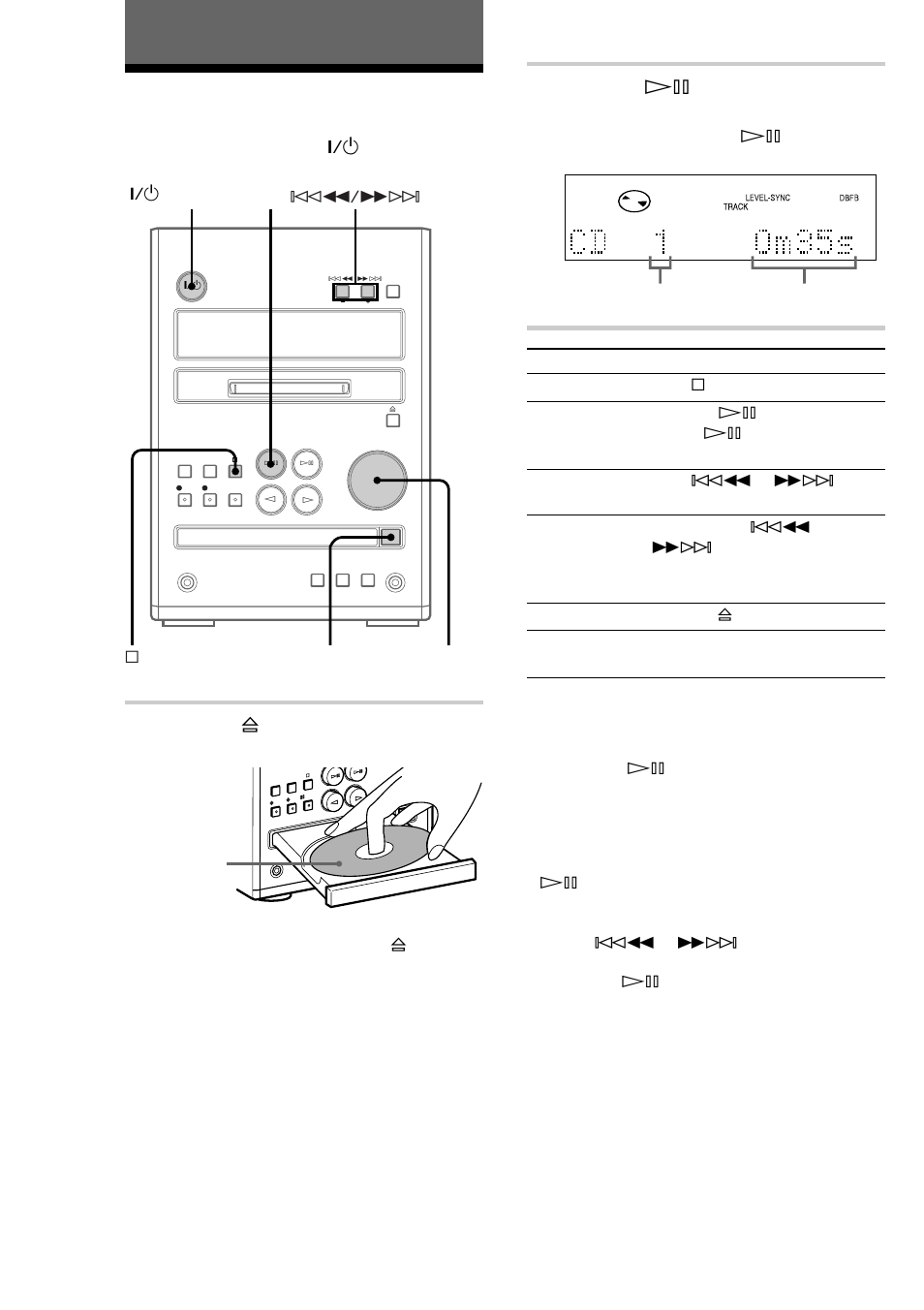 Basic operations, Playing a cd, 10 basic operations | Press cd hs, Press cd a and place a cd on the disc tray | Sony CMT-J3MD User Manual | Page 10 / 80