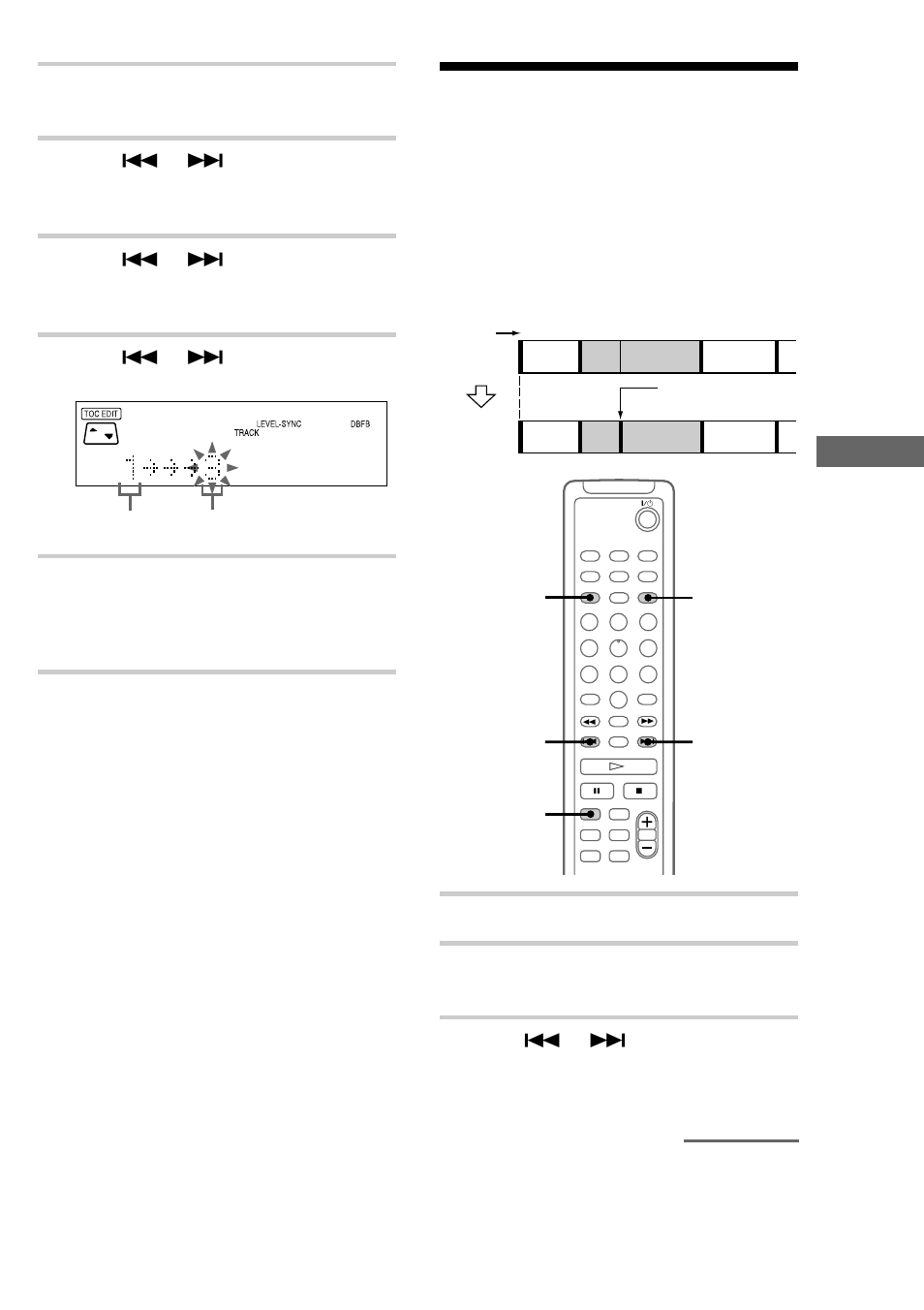 Dividing recorded tracks — divide function, Dividing recorded tracks | Sony CMT-J3MD User Manual | Page 49 / 80