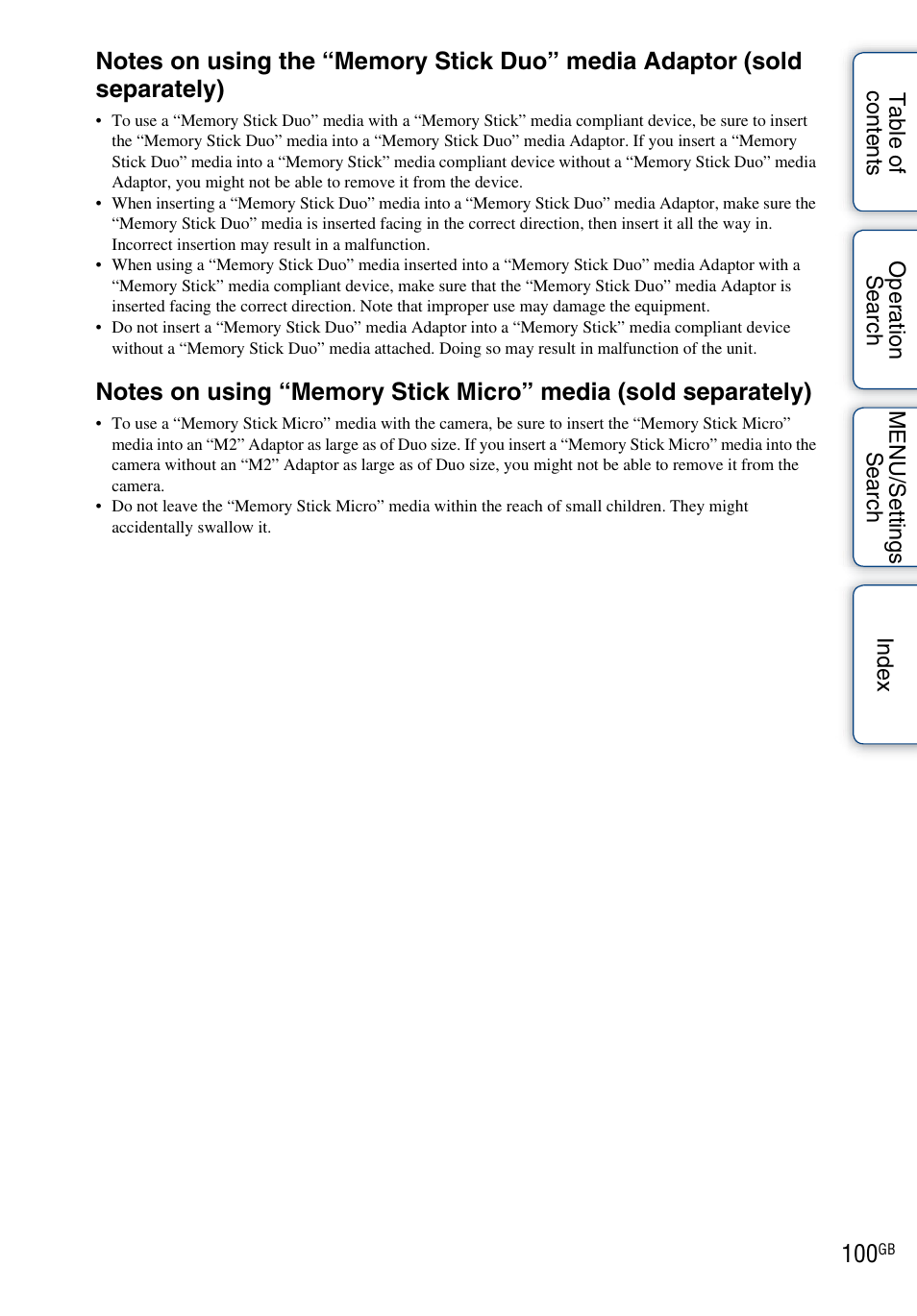 Sony DSC-W330 User Manual | Page 100 / 104