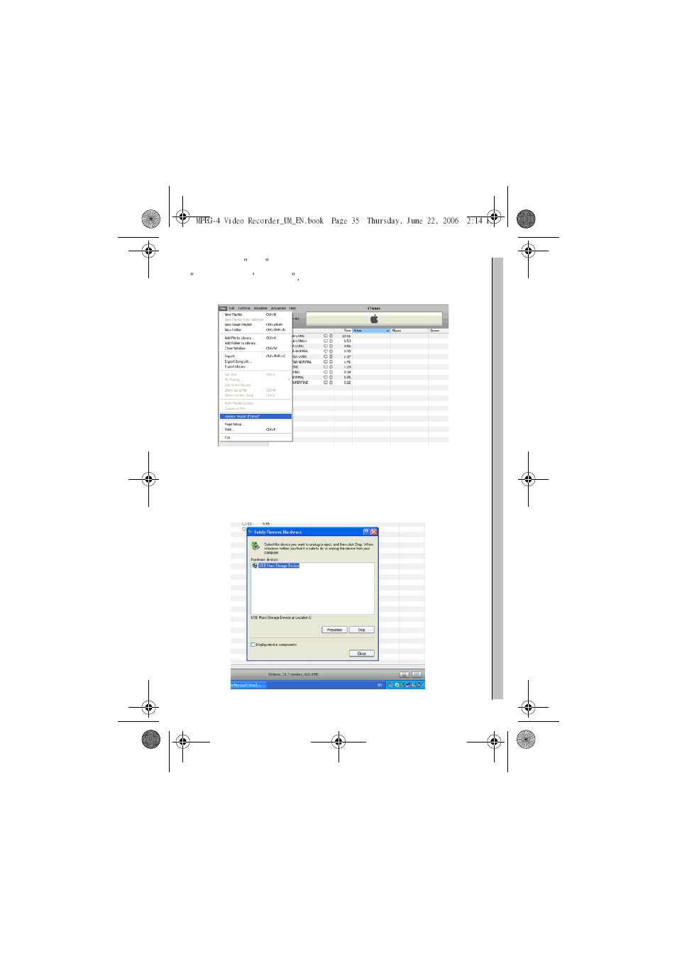 Sony MPEG4 Video Recorder User Manual | Page 39 / 54