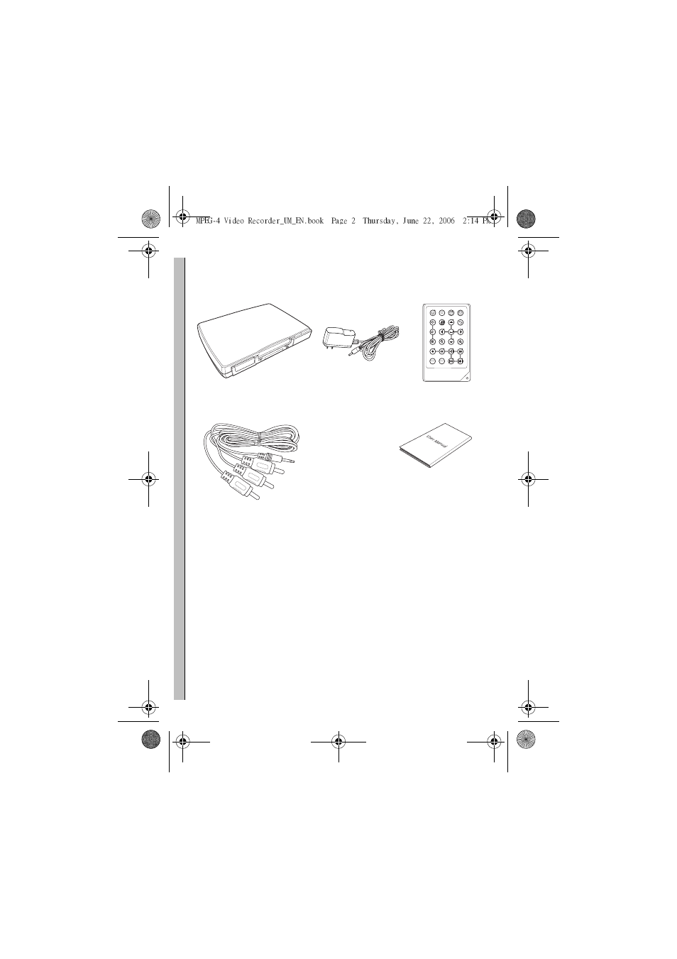 Package contents | Sony MPEG4 Video Recorder User Manual | Page 6 / 54