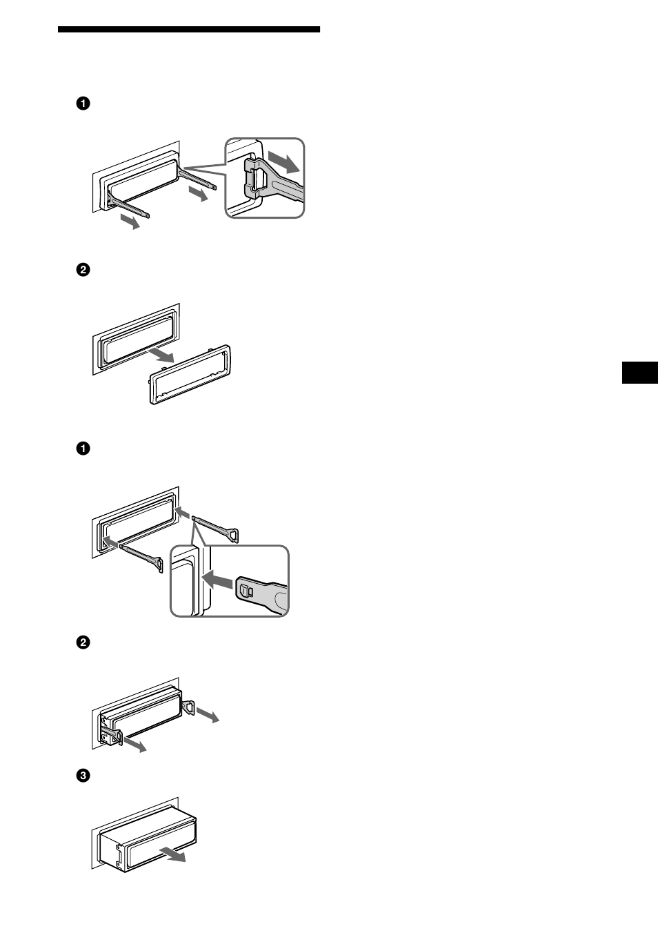 Removing the unit, 5hprylqj wkh xqlw, 37 removing the unit | Sony CDX-M1000TF User Manual | Page 37 / 84