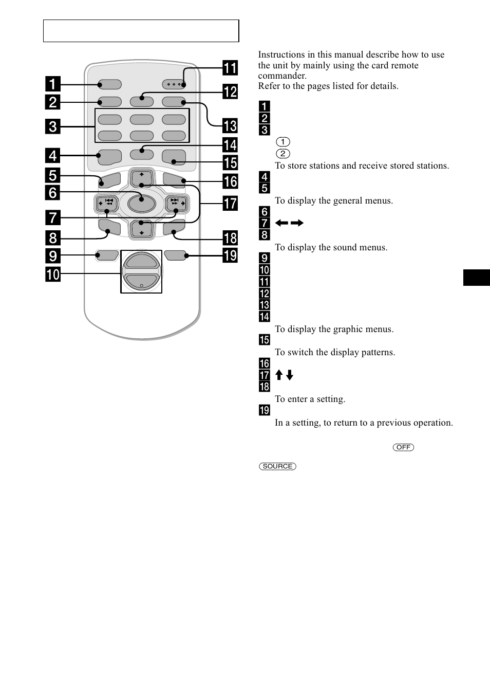 Sony CDX-M1000TF User Manual | Page 5 / 84