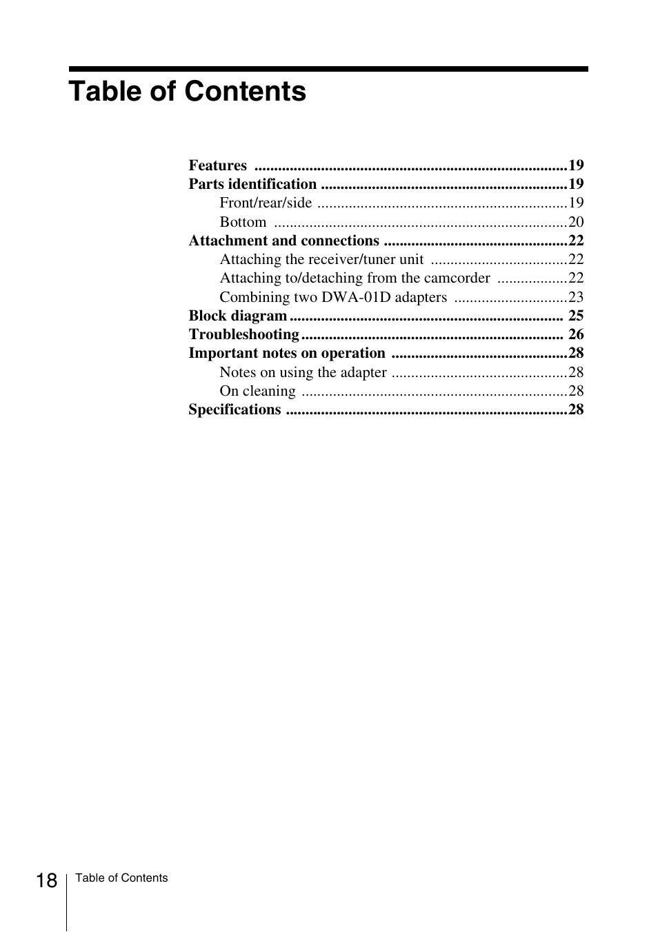 Sony DWA-01D User Manual | Page 18 / 83