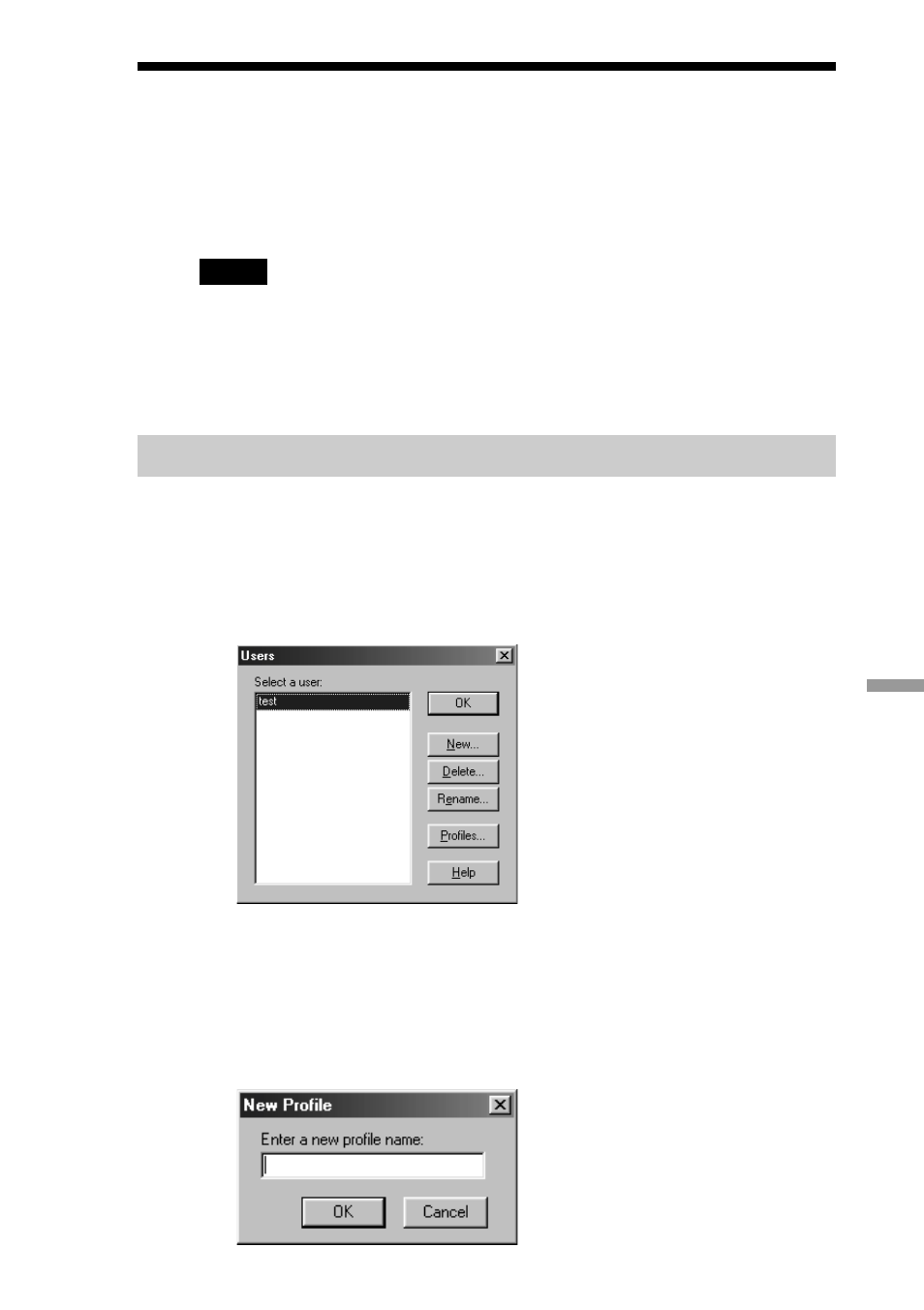 Creating a user profile, Creating a profile | Sony PEG-S300 User Manual | Page 149 / 192