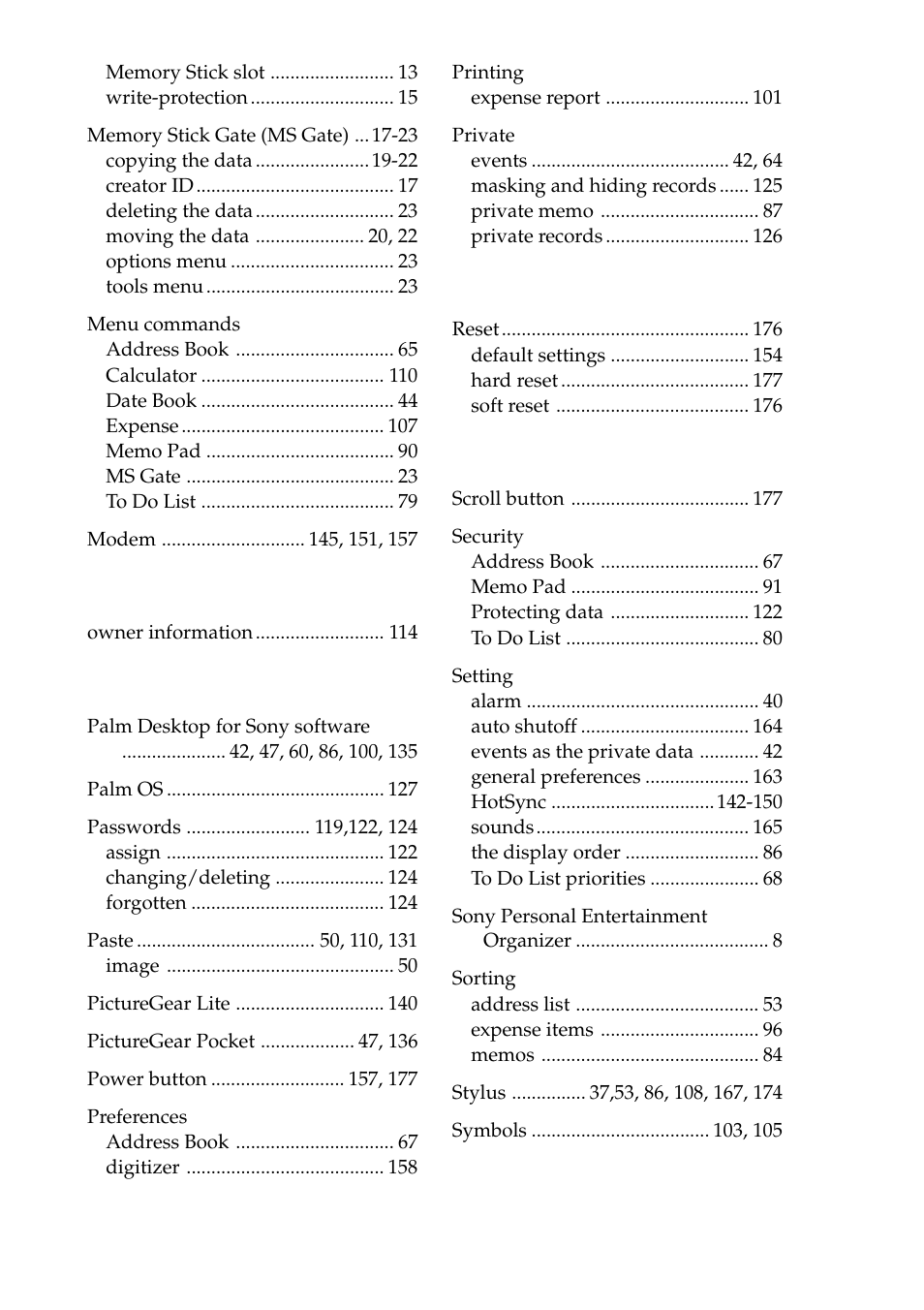 Sony PEG-S300 User Manual | Page 186 / 192