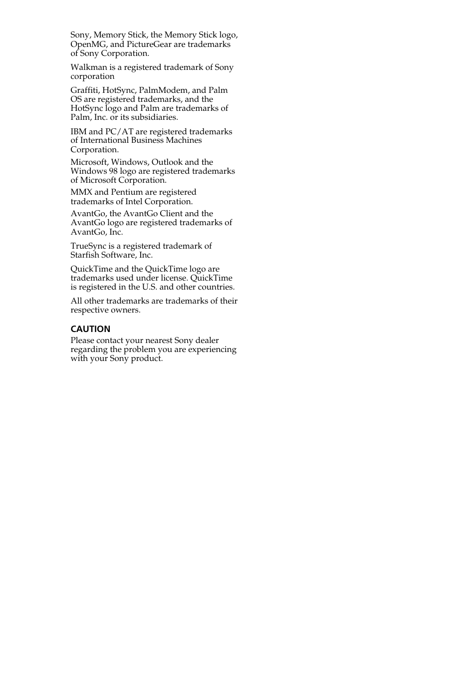 Sony PEG-S300 User Manual | Page 3 / 192