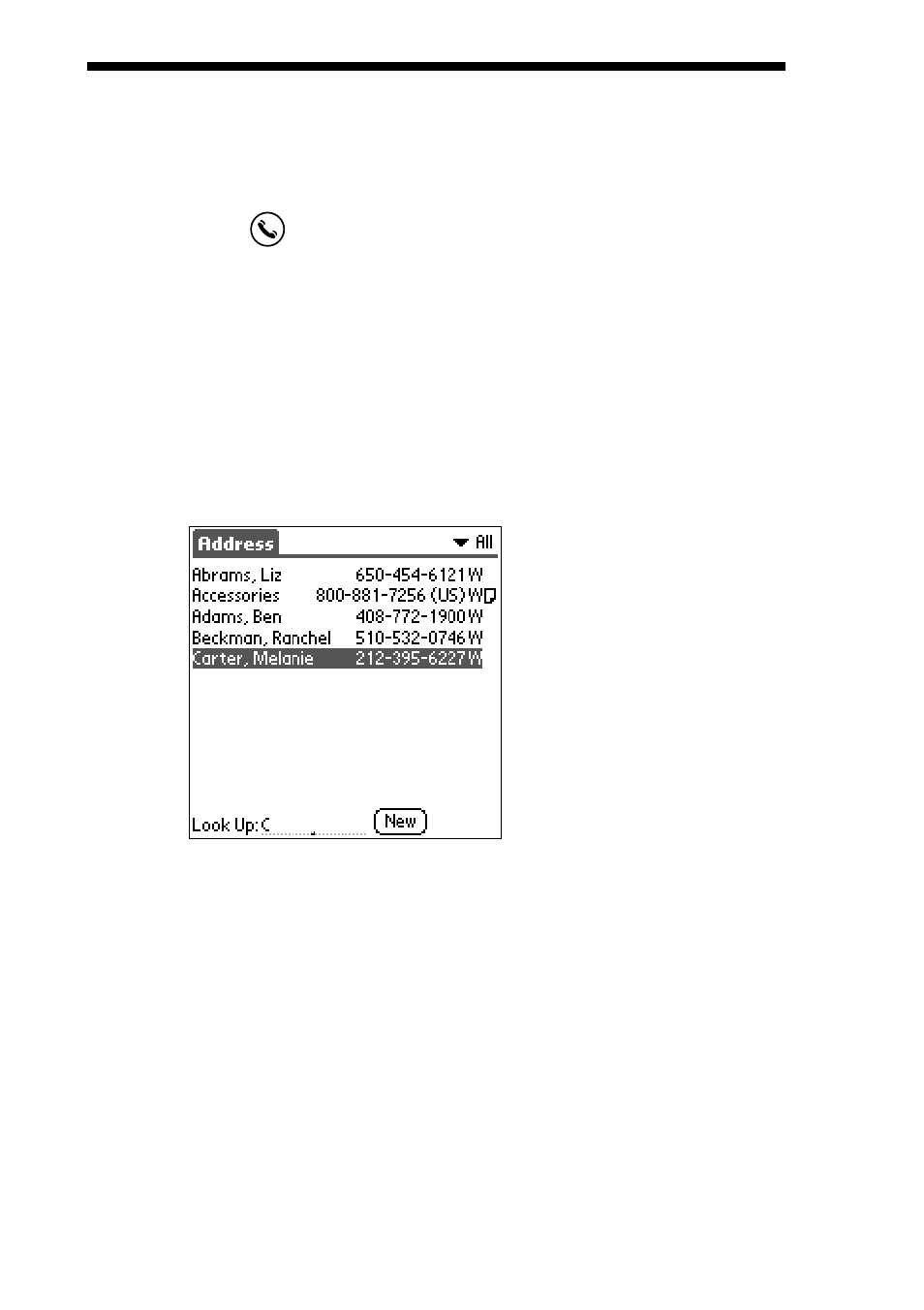 To search address records | Sony PEG-S300 User Manual | Page 56 / 192