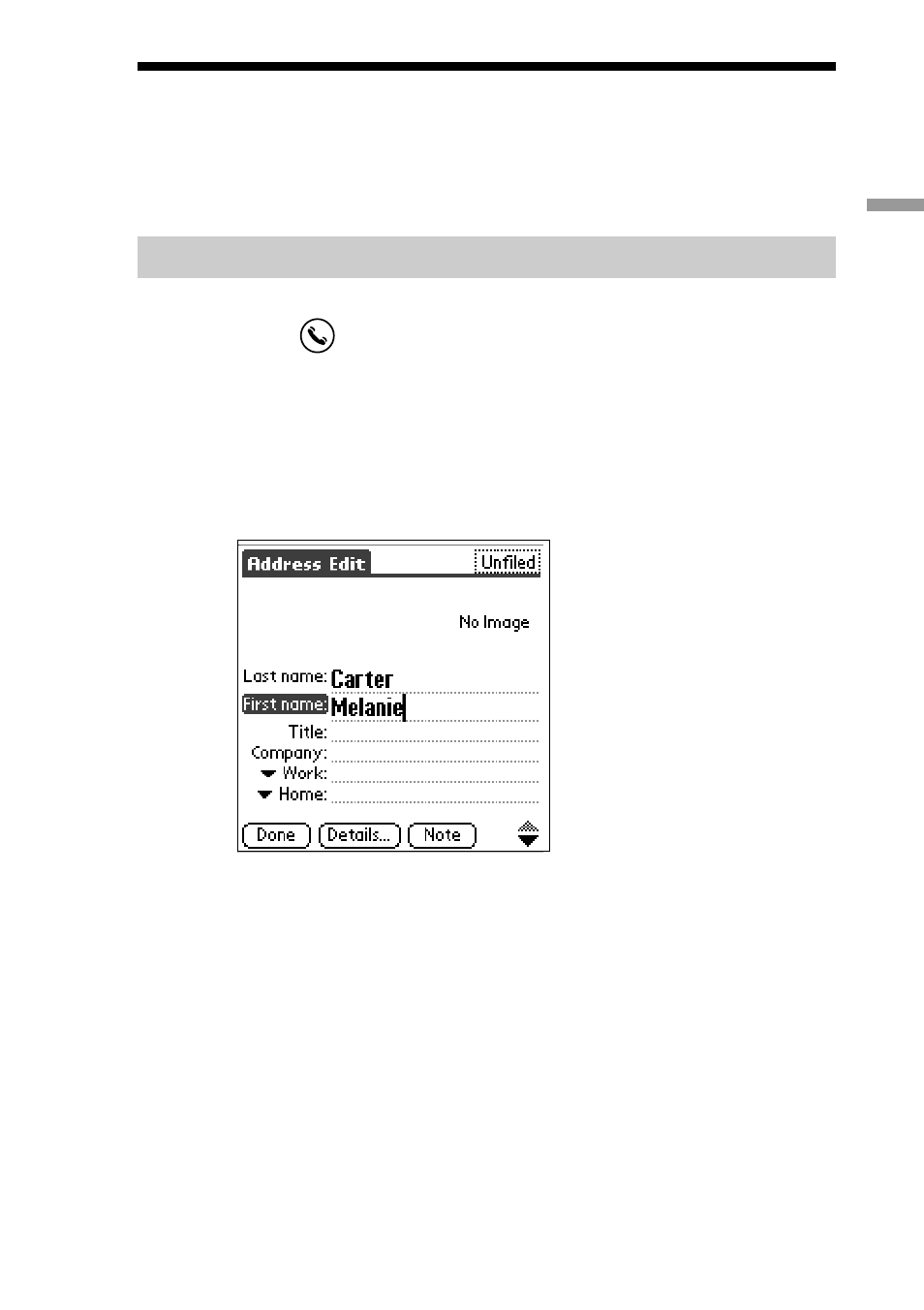 To edit address records, Modifying the address records | Sony PEG-S300 User Manual | Page 57 / 192