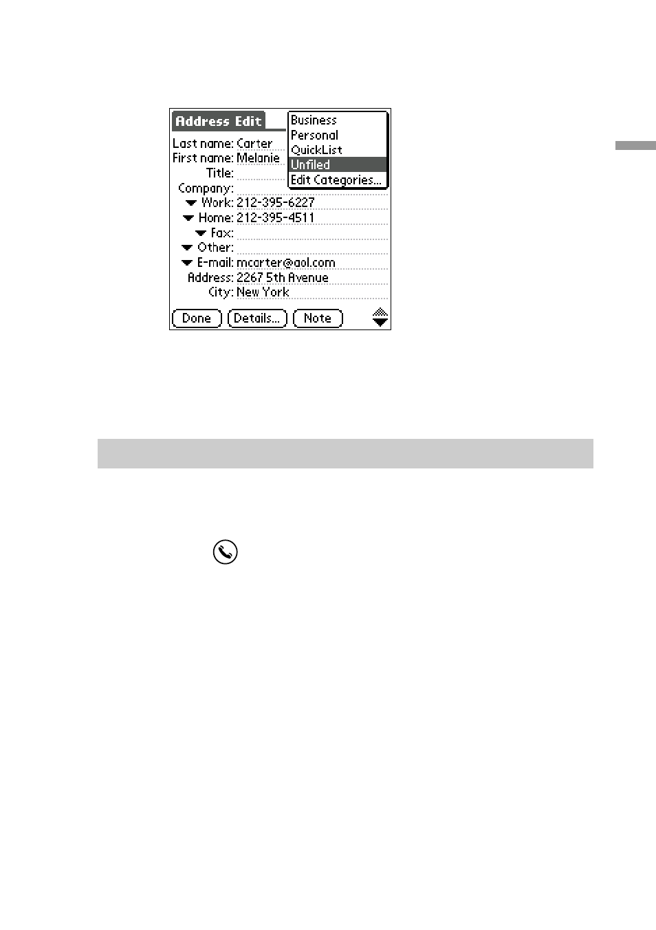 Changing the address book preferences | Sony PEG-S300 User Manual | Page 63 / 192