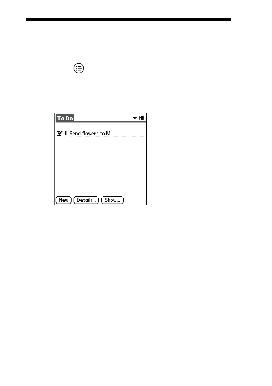 Checking off to do list items | Sony PEG-S300 User Manual | Page 72 / 192