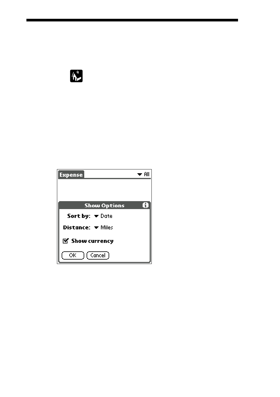 Sorting expense items | Sony PEG-S300 User Manual | Page 96 / 192