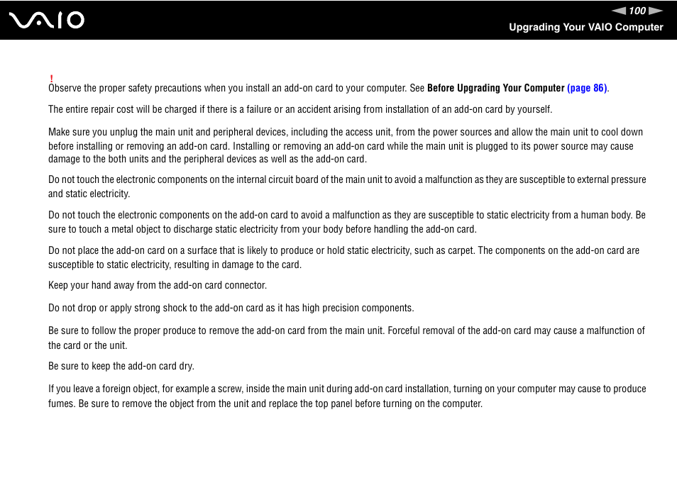 Sony VGC-RM1 User Manual | Page 100 / 170
