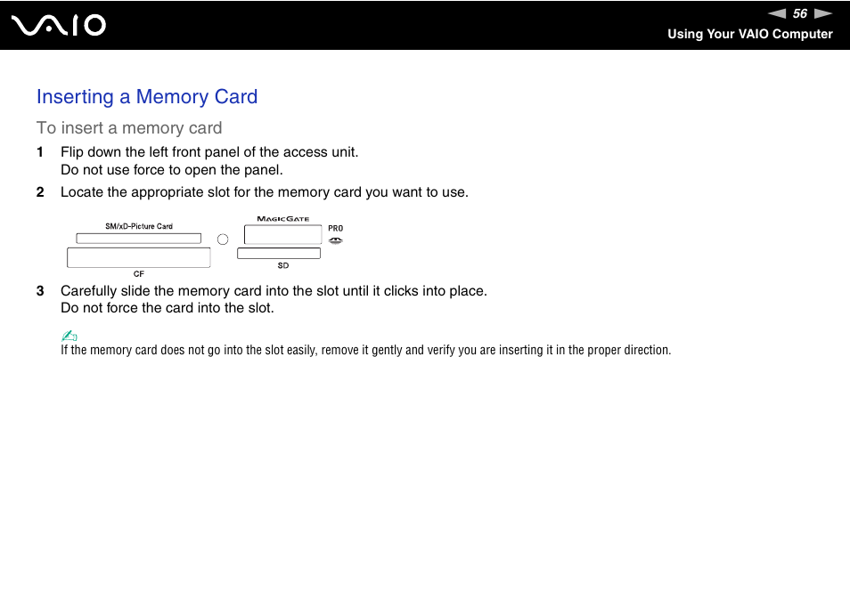 Sony VGC-RM1 User Manual | Page 56 / 170