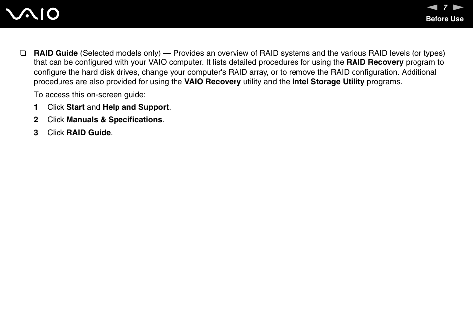 Sony VGC-RM1 User Manual | Page 7 / 170