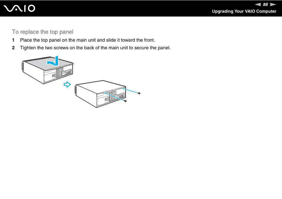 Sony VGC-RM1 User Manual | Page 88 / 170