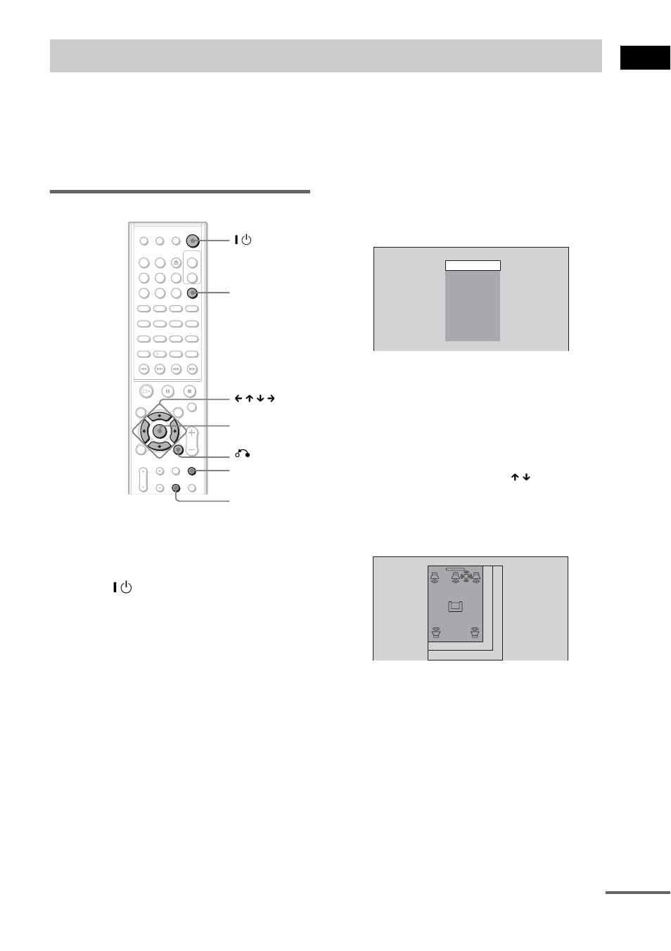 Step 6: performing the quick setup, How to use the quick setup, Ge tting star te d 27 | The guide message appears on the tv screen, Language setup] appears, Setting is selected and [room size] appears | Sony DAV-SB500W User Manual | Page 27 / 96