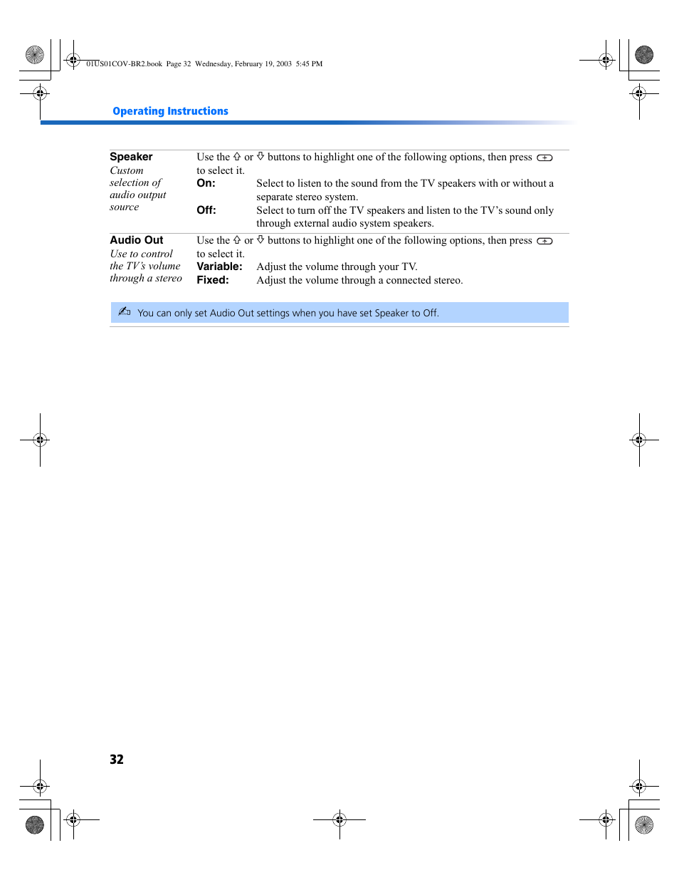 Sony KV-27FV310 User Manual | Page 40 / 68