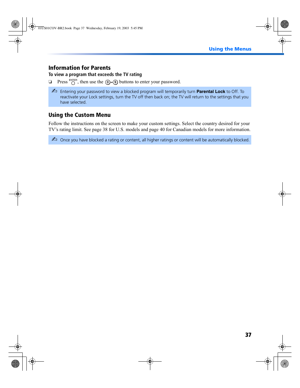 Sony KV-27FV310 User Manual | Page 45 / 68