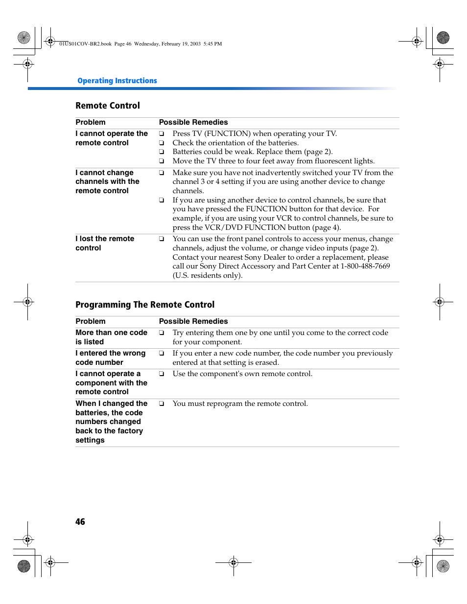 Sony KV-27FV310 User Manual | Page 54 / 68