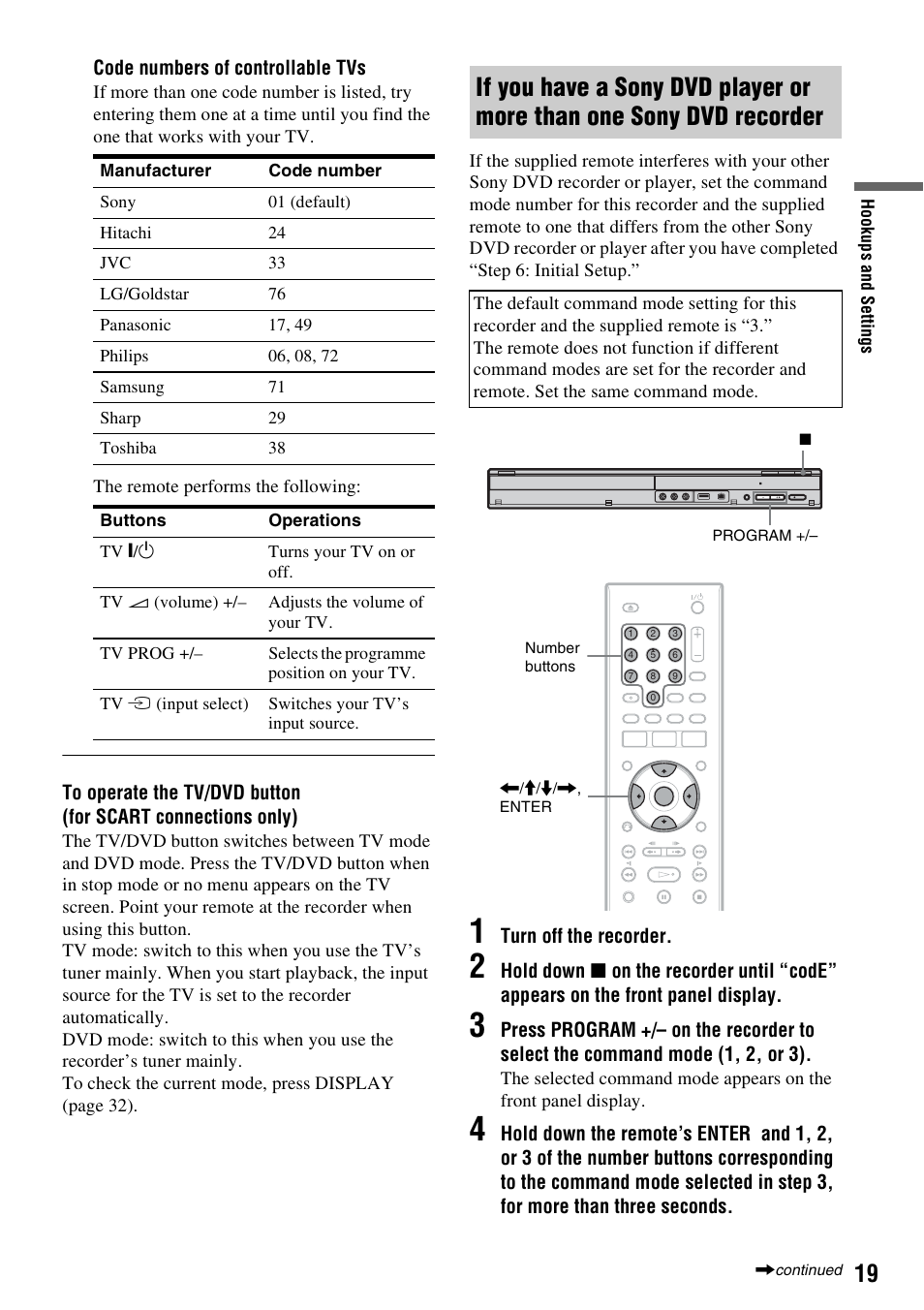 Sony RDR-GX380 User Manual | Page 19 / 92