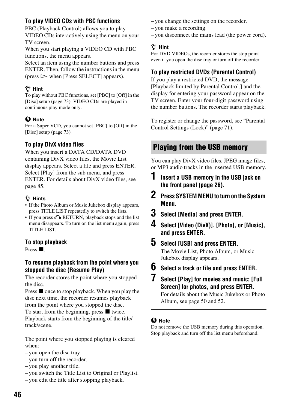 Sony RDR-GX380 User Manual | Page 46 / 92