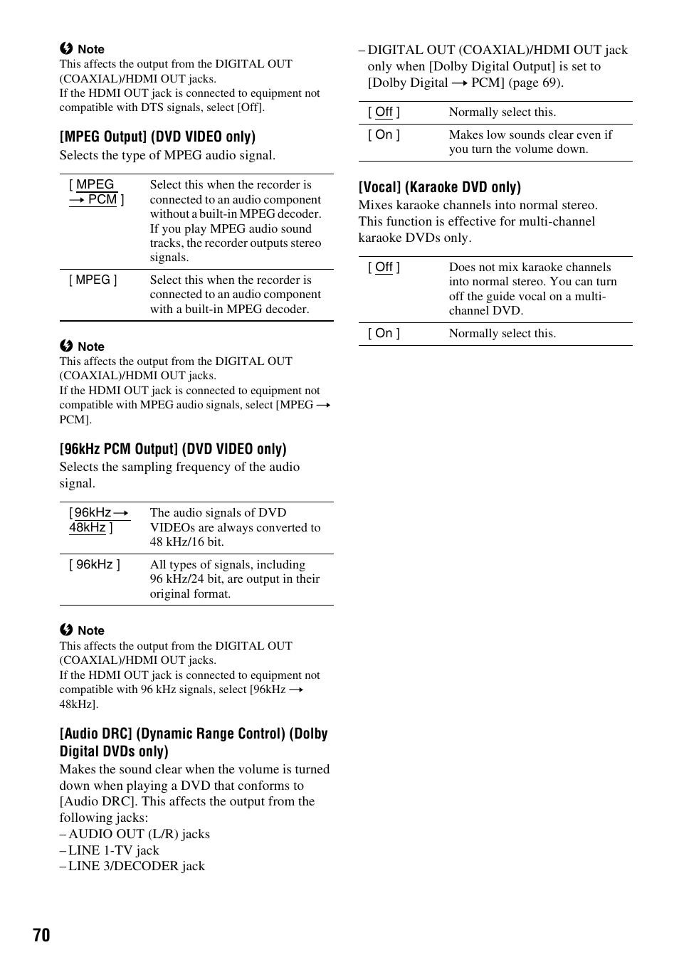 Sony RDR-GX380 User Manual | Page 70 / 92