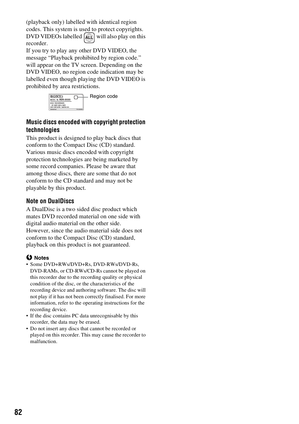 Sony RDR-GX380 User Manual | Page 82 / 92