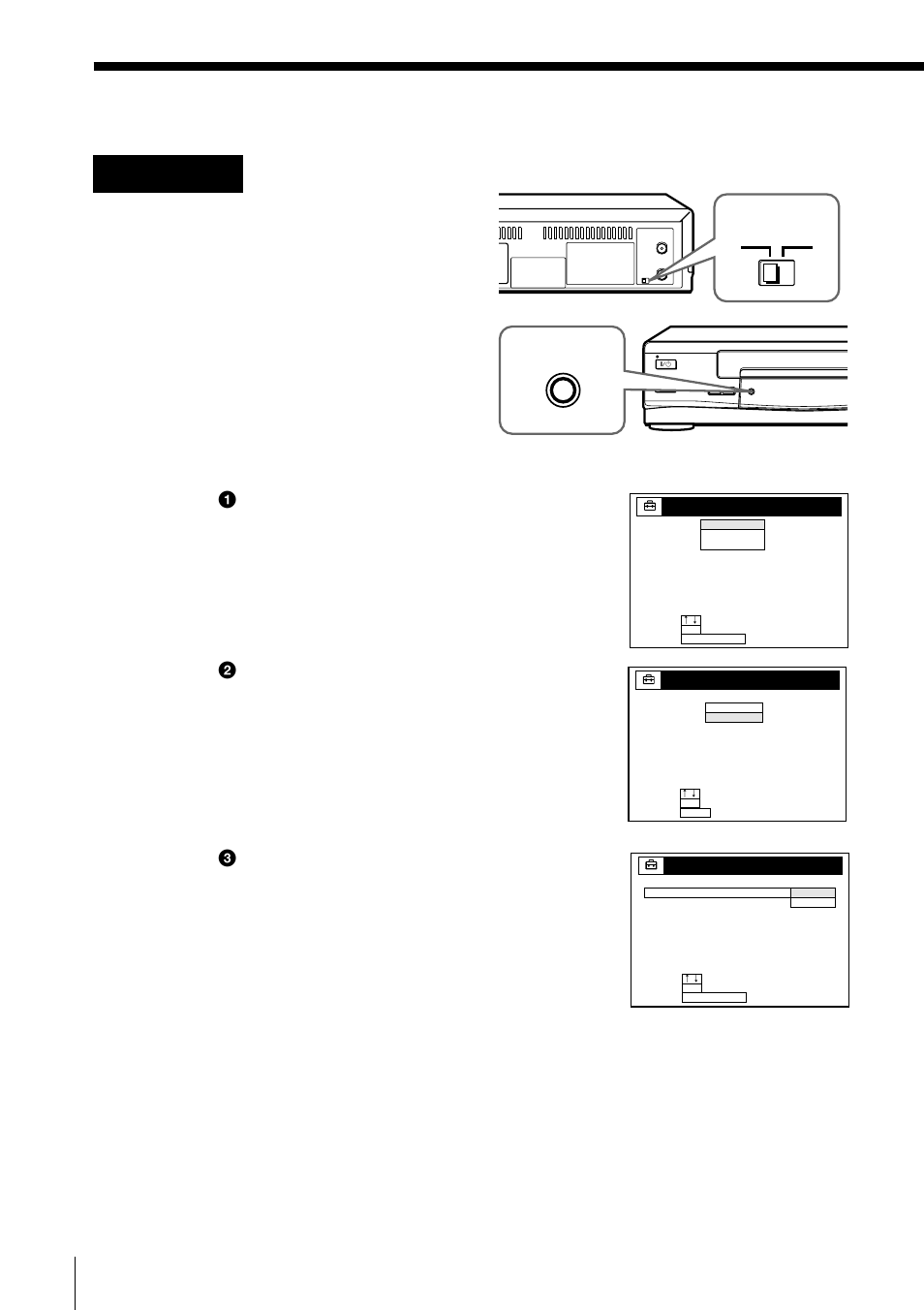 Hookup 2: vcr setup, 14 step 3: hookups (continued), Turn on your cable box | Press easy set up on the vcr, Rf unit, Getting started, Easy set up | Sony SLV-669HF User Manual | Page 14 / 68