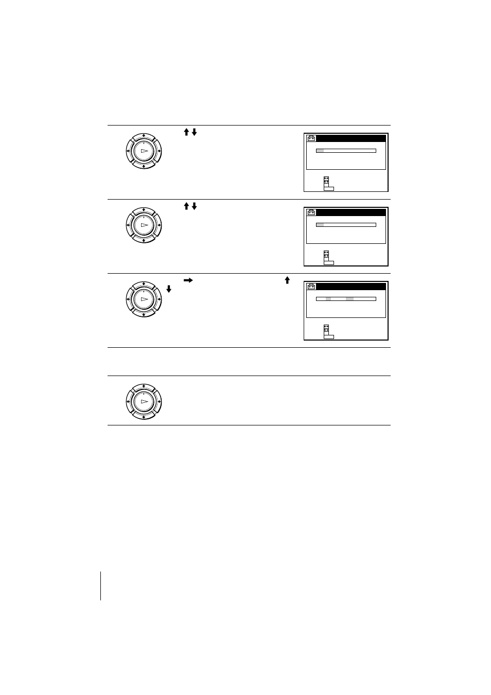Press m/m to highlight manual, then press ok, Press m/m to set the month, Press ok to start the clock | Sony N71 User Manual | Page 34 / 108