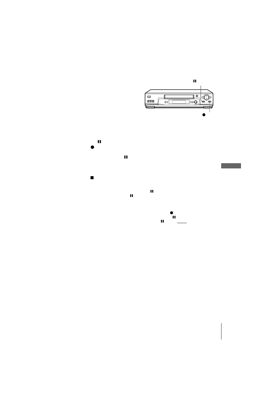 Operation (when recording on this vcr) | Sony N71 User Manual | Page 95 / 108