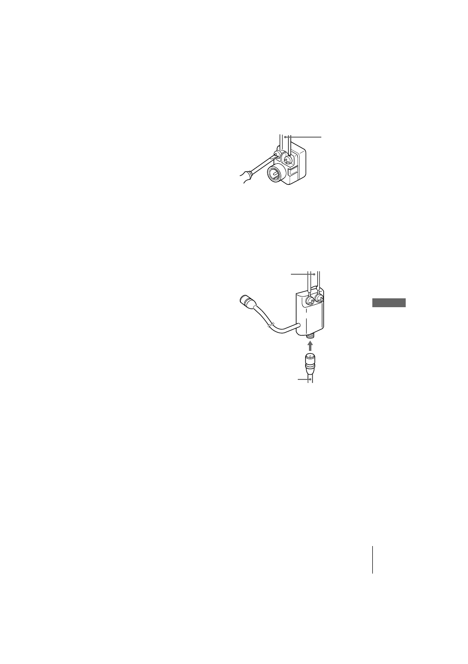 Attaching the external antenna connector, Attaching a uhf/vhf band mixer | Sony N71 User Manual | Page 97 / 108