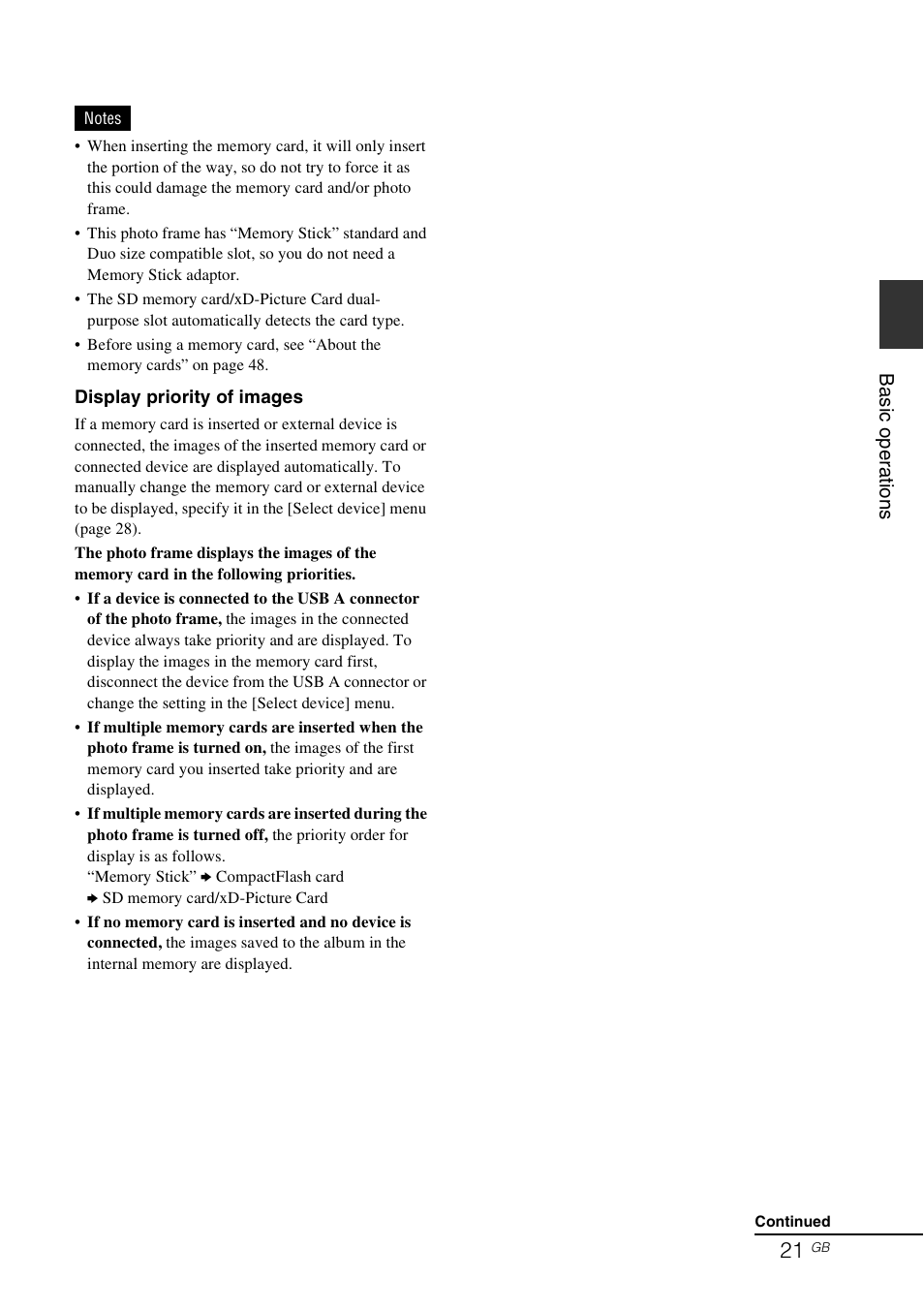 Sony S-FRAME DPF-V900 User Manual | Page 21 / 56