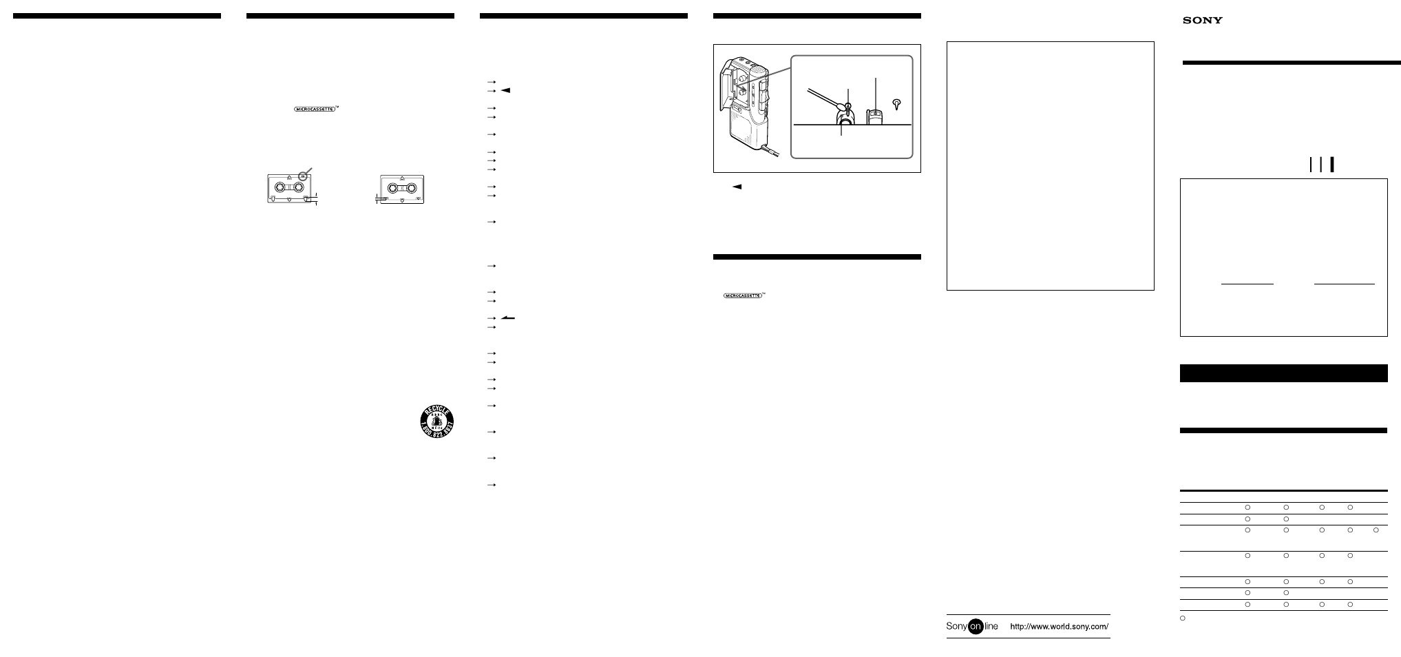 Sony M-637V User Manual | 2 pages