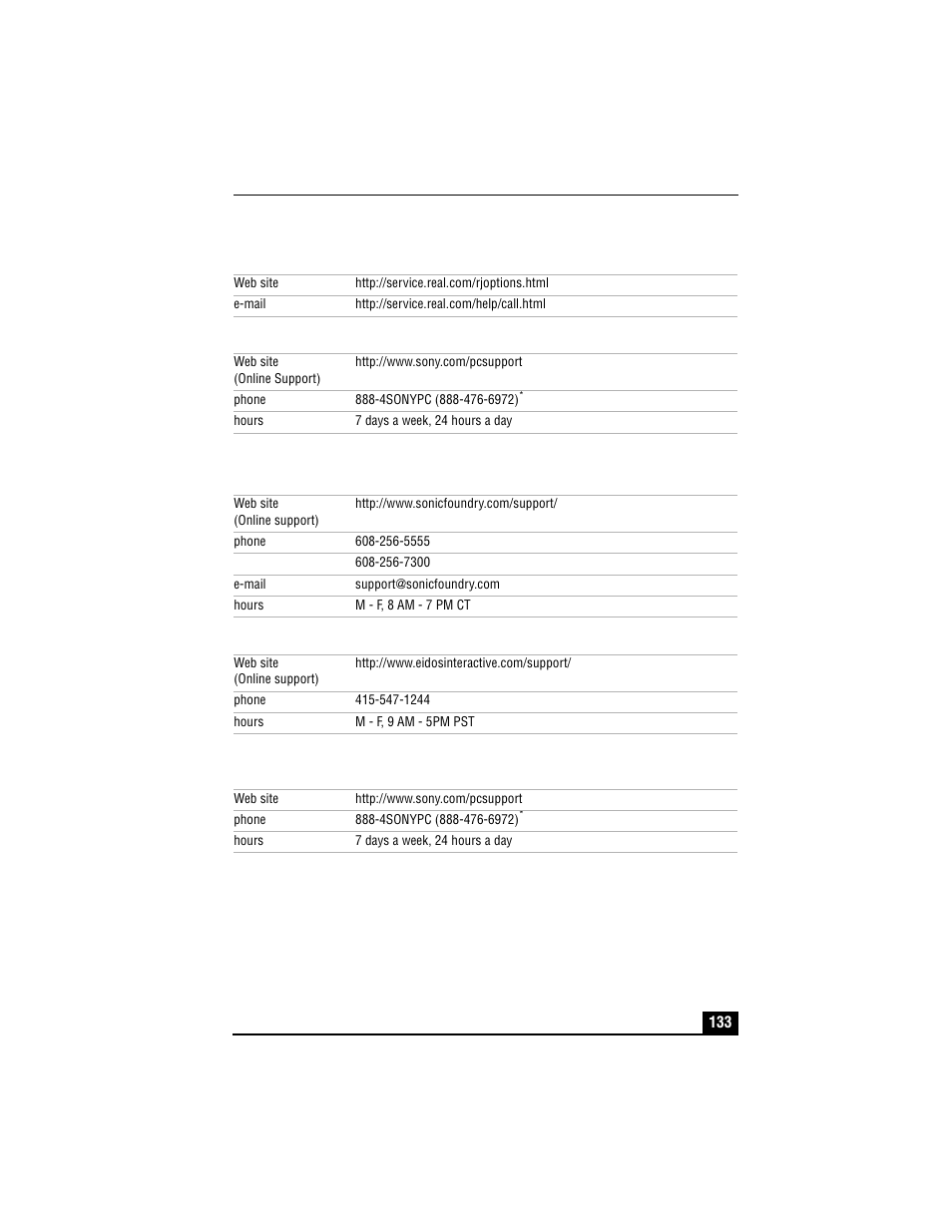 Sony VAIO PCV-RX490TV User Manual | Page 135 / 142