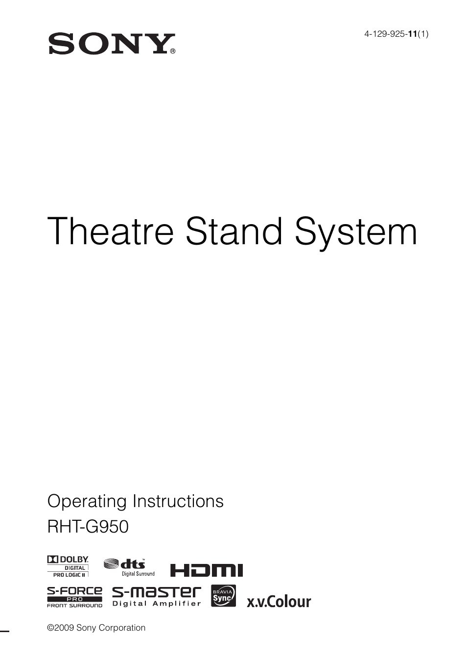 Sony 4-129-925-11(1) User Manual | 48 pages