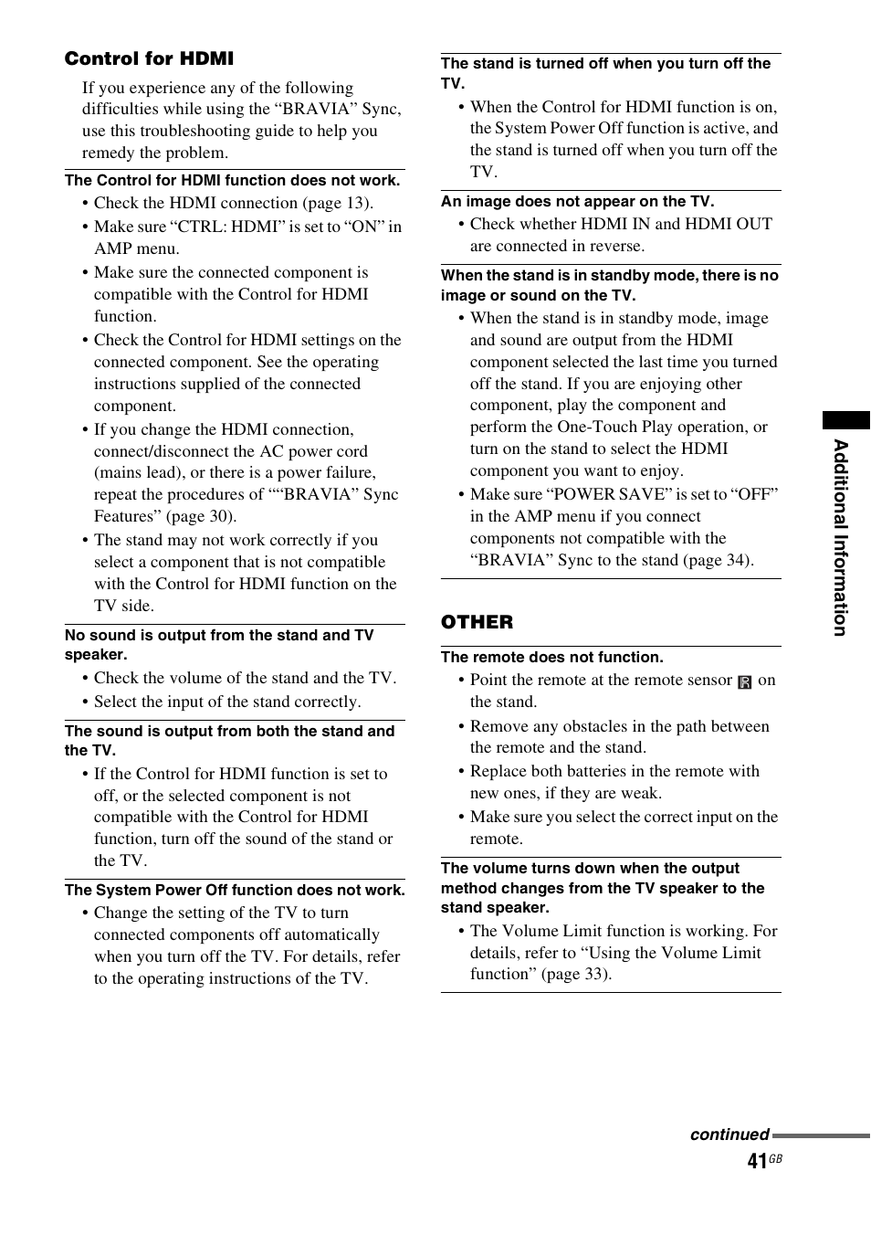 Sony 4-129-925-11(1) User Manual | Page 41 / 48