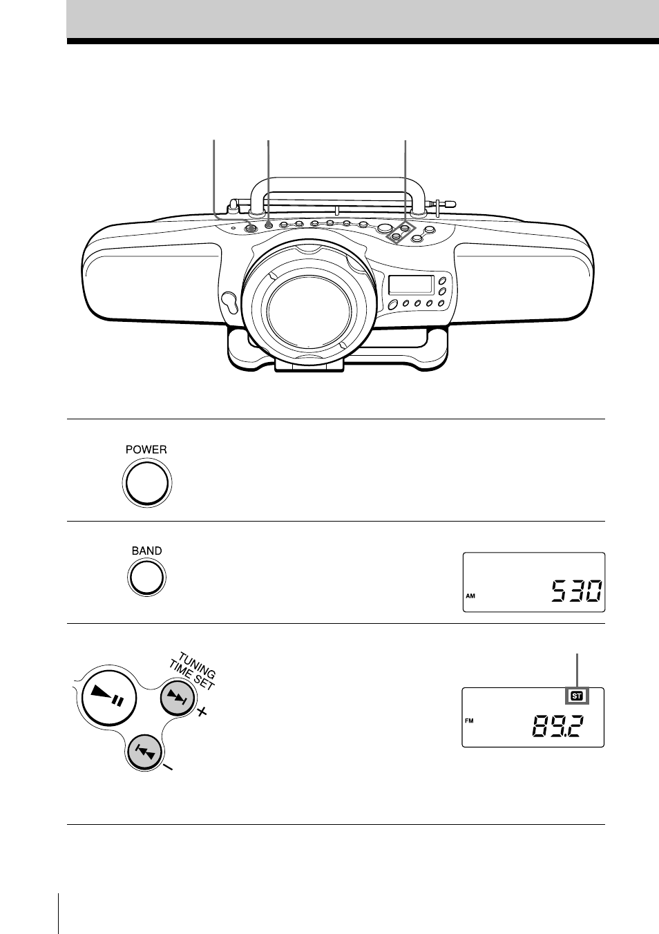 Listening to the radio | Sony ZS-X7 User Manual | Page 6 / 36