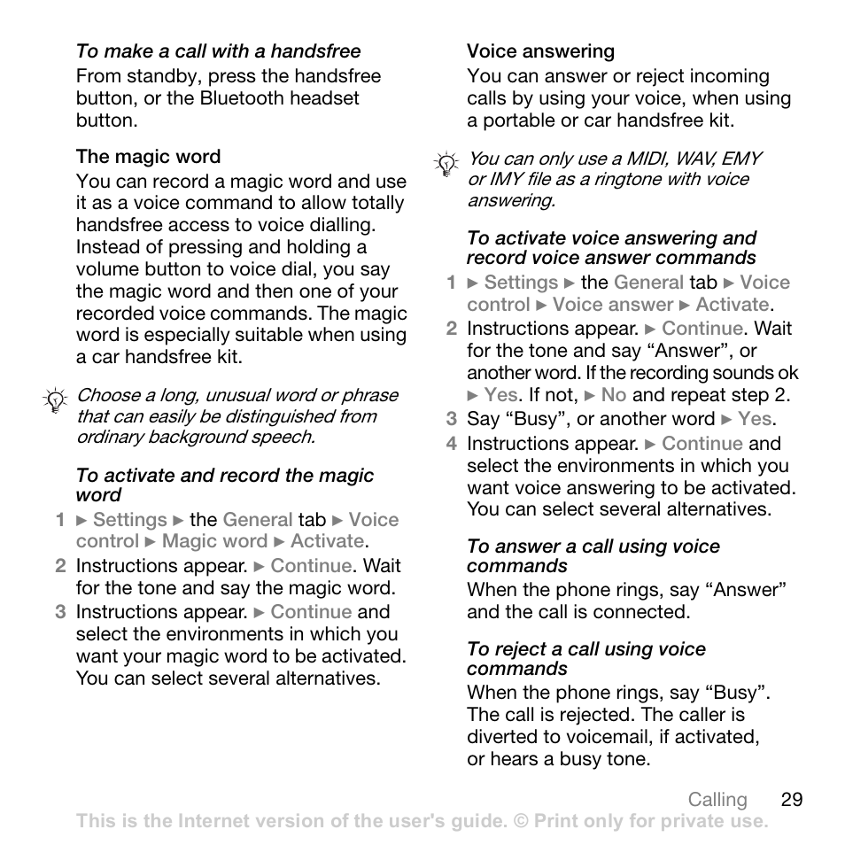 Sony W700i User Manual | Page 29 / 102