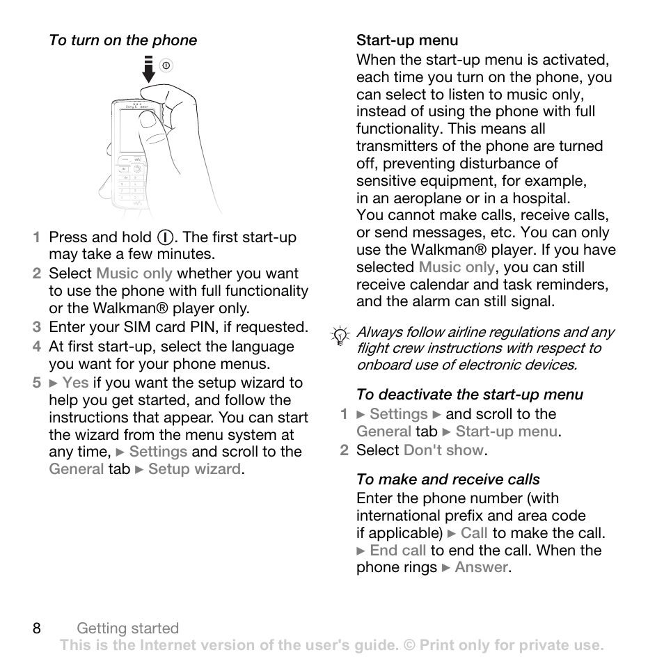 Sony W700i User Manual | Page 8 / 102