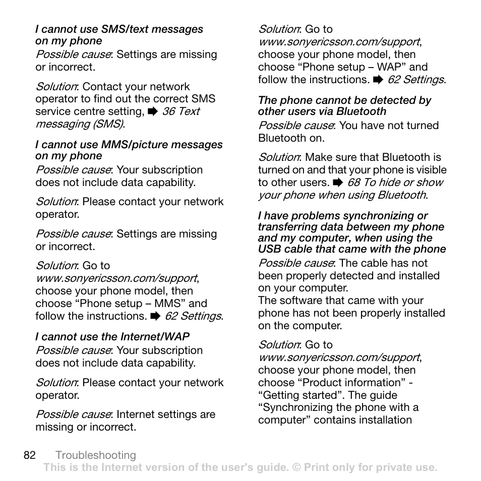 Sony W700i User Manual | Page 82 / 102