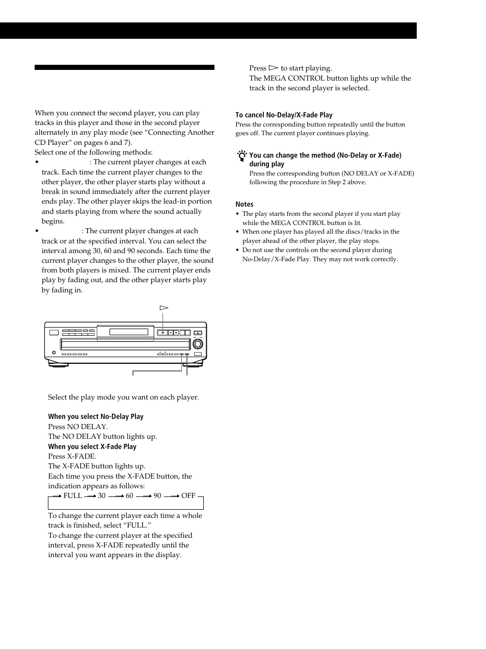 Playing alternately (no-delay play/x-fade play), Playing cds | Sony CDP-C460Z User Manual | Page 19 / 28