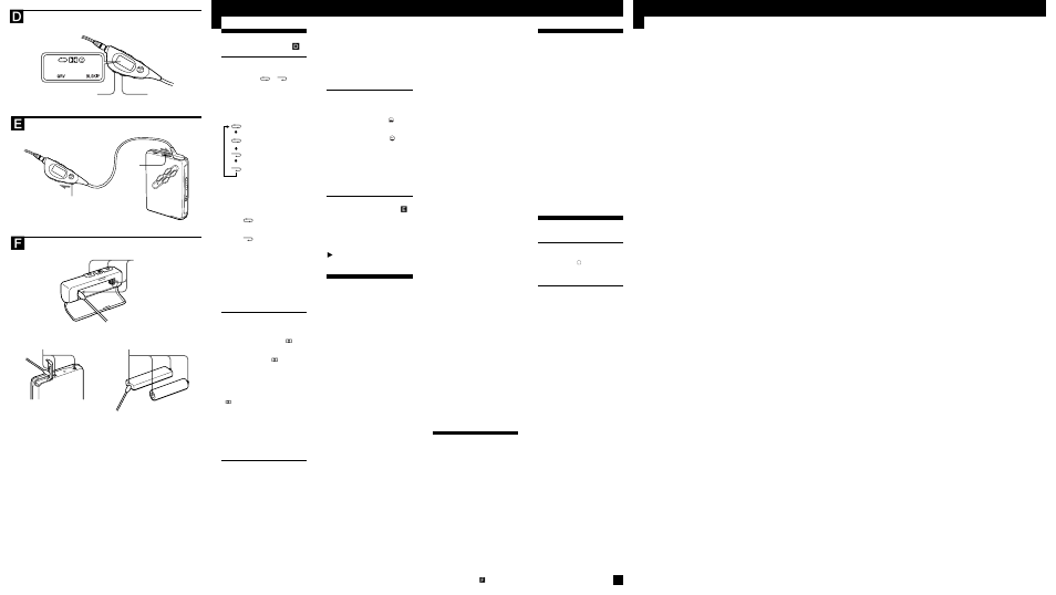 Ef d, Using other functions, Badditional information precautions | Maintenance, Troubleshooting, Specifications | Sony WM-EX600 User Manual | Page 2 / 2