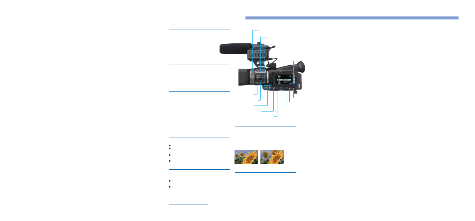 Operational & creative versatility, Compact and lightweight design, 9, color/black-and-white switchable lcd viewfinder | Inch, Type, 16:9 widescreen, hybrid, color lcd monitor, Variety of zoom operation, Exposure lever, Tele macro, New backlight compensation | Sony HVR-A1P User Manual | Page 6 / 10