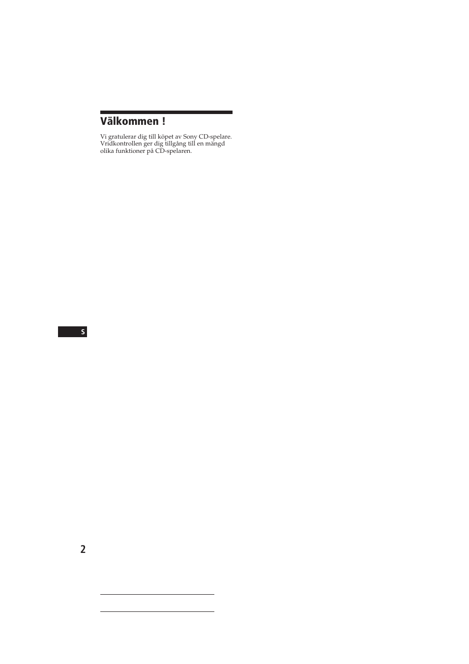 Välkommen | Sony CDX-4160RDS User Manual | Page 56 / 74