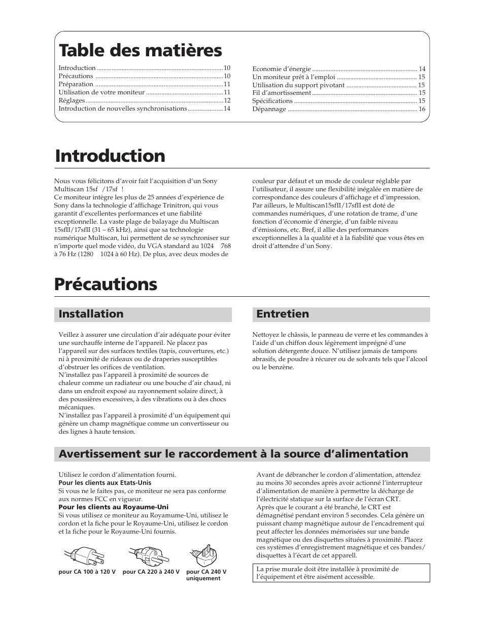 Sony CPD-17SF2T User Manual | Page 10 / 38