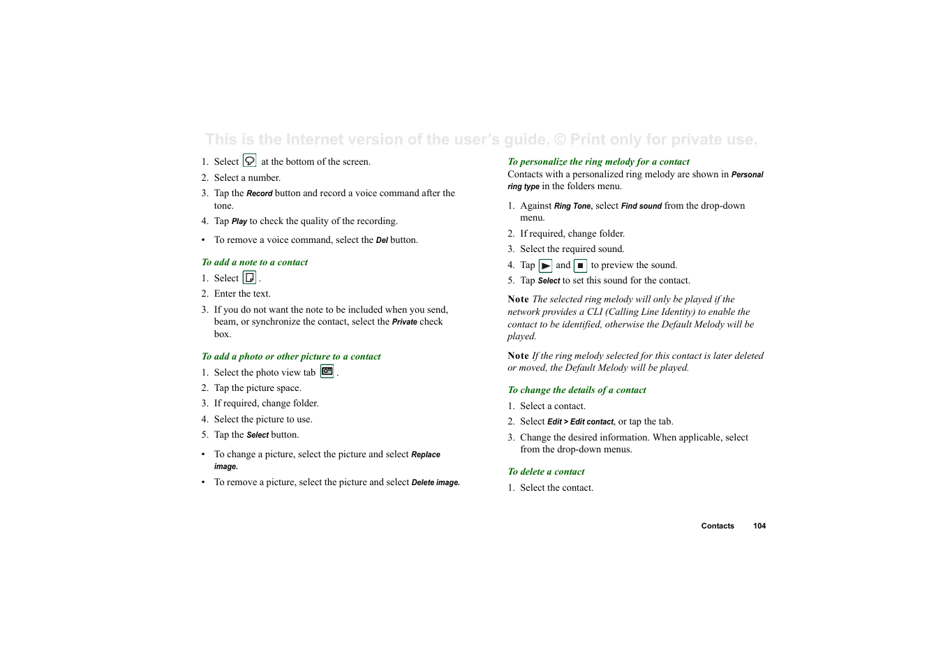 Sony P910a User Manual | Page 104 / 205