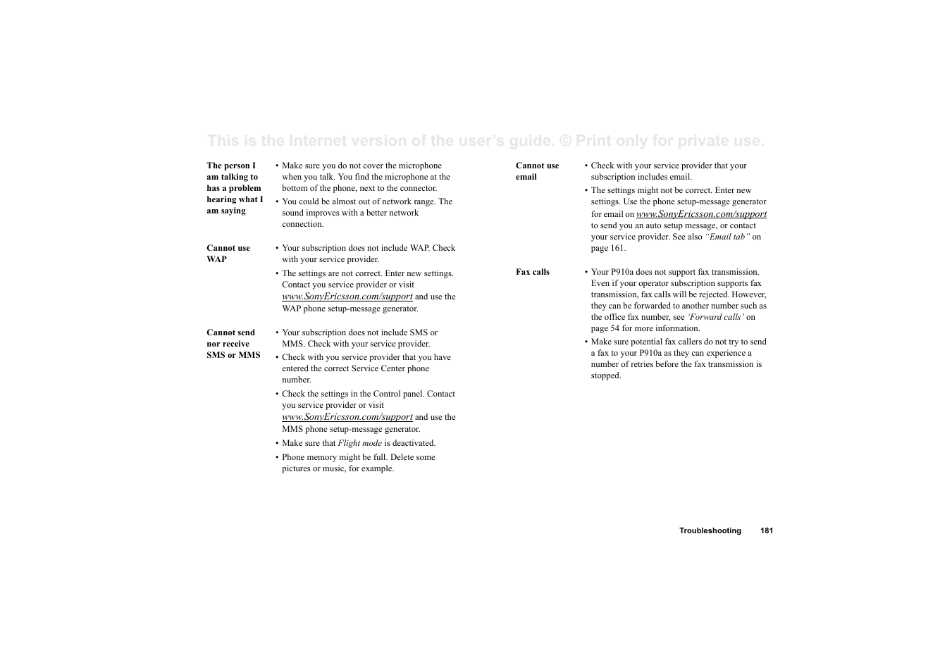 Sony P910a User Manual | Page 181 / 205