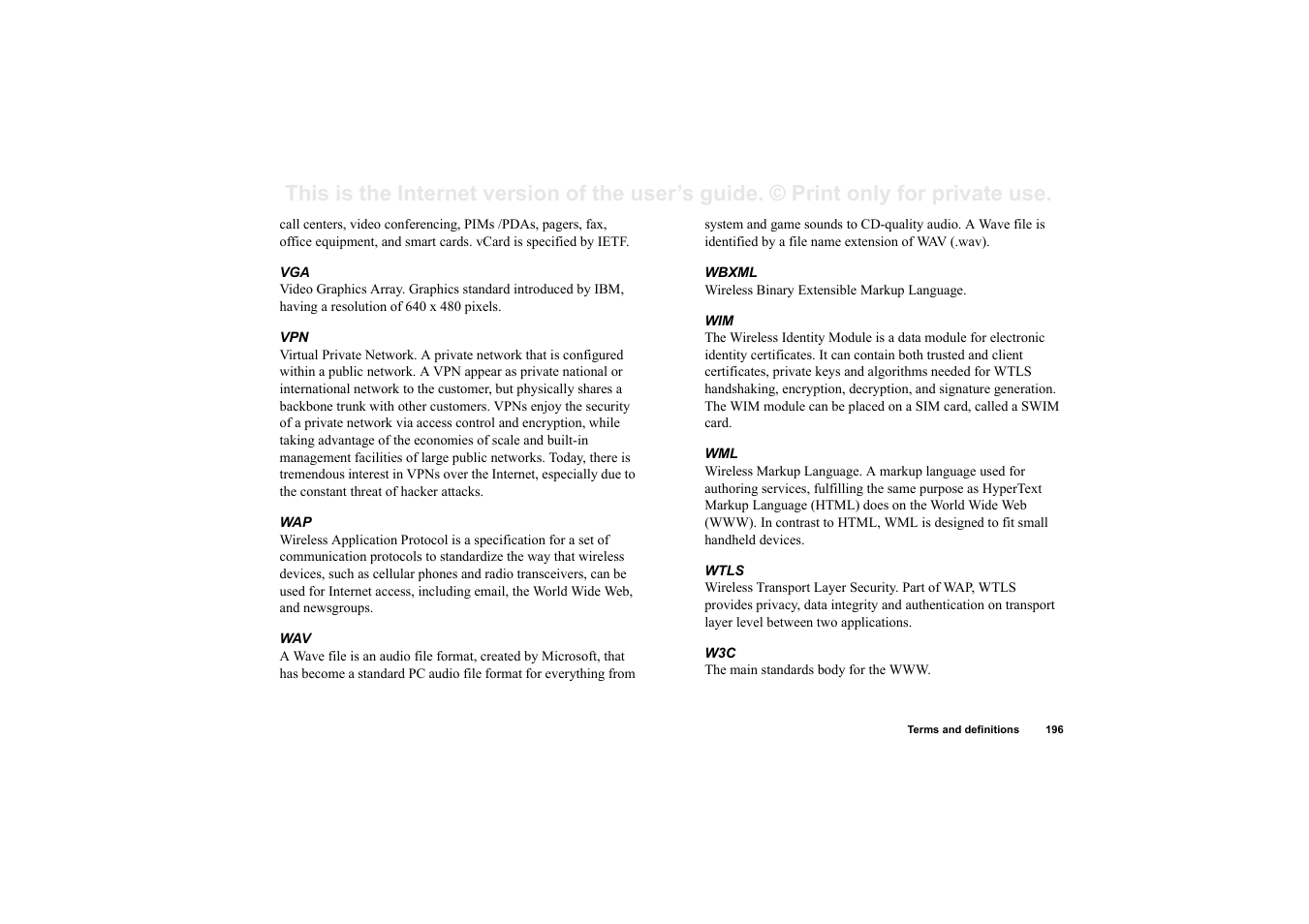 Sony P910a User Manual | Page 196 / 205