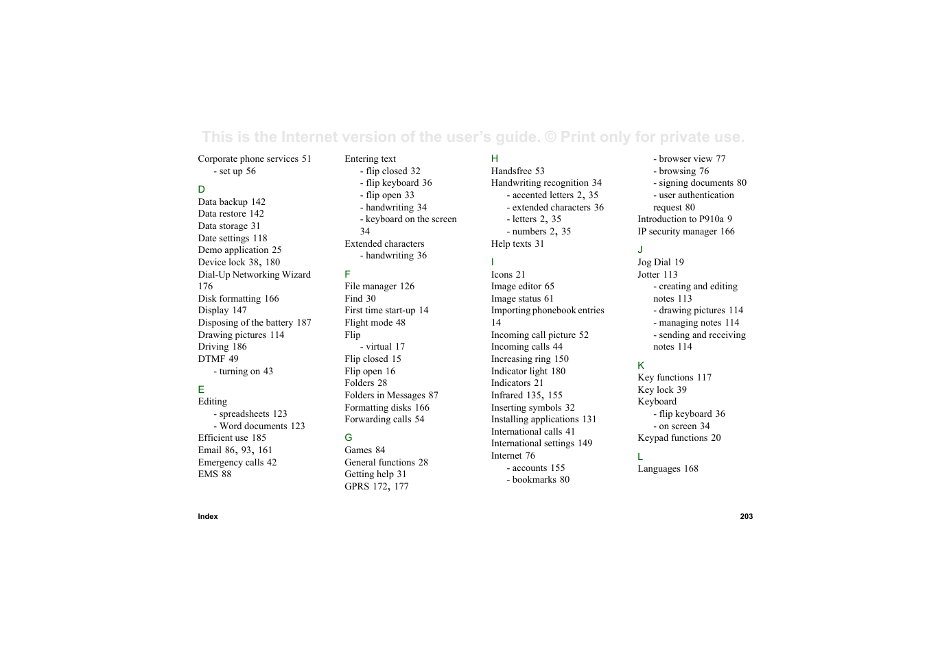 Sony P910a User Manual | Page 203 / 205